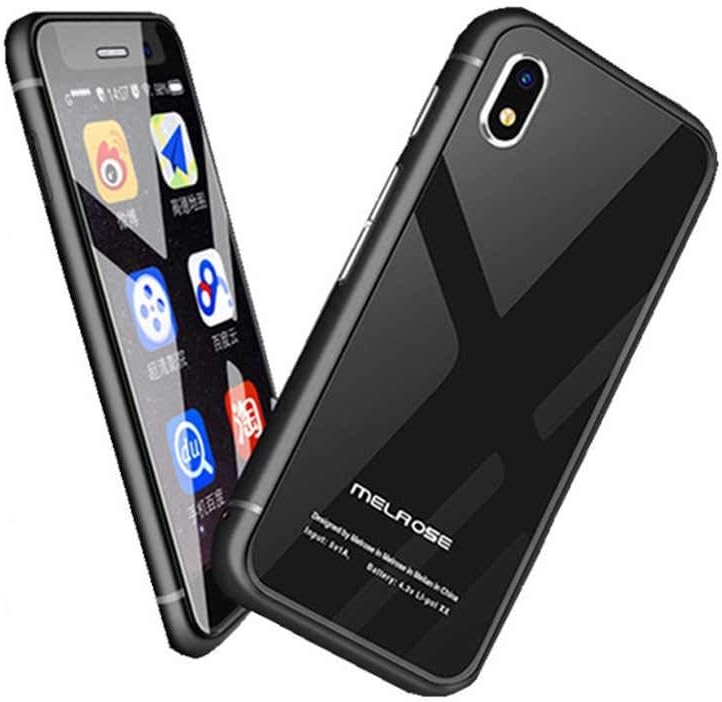 JJA 2019 Melrose S9 PLUS Super Mini Pocket Smartphones Playstore 4G LTE Ultra Slim Android 7.0 Cellphone 2.45 Inch 2GB 32GB Black Built in Battery Stylish Design credit card phone