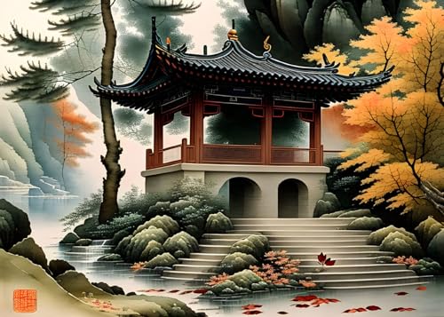 Toile murale Meechi temple pour habiller un mur vide sans encombrer