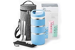 Lille Home Stackable Thermal Lunchbox - Keep Food Hot or Cold Longer