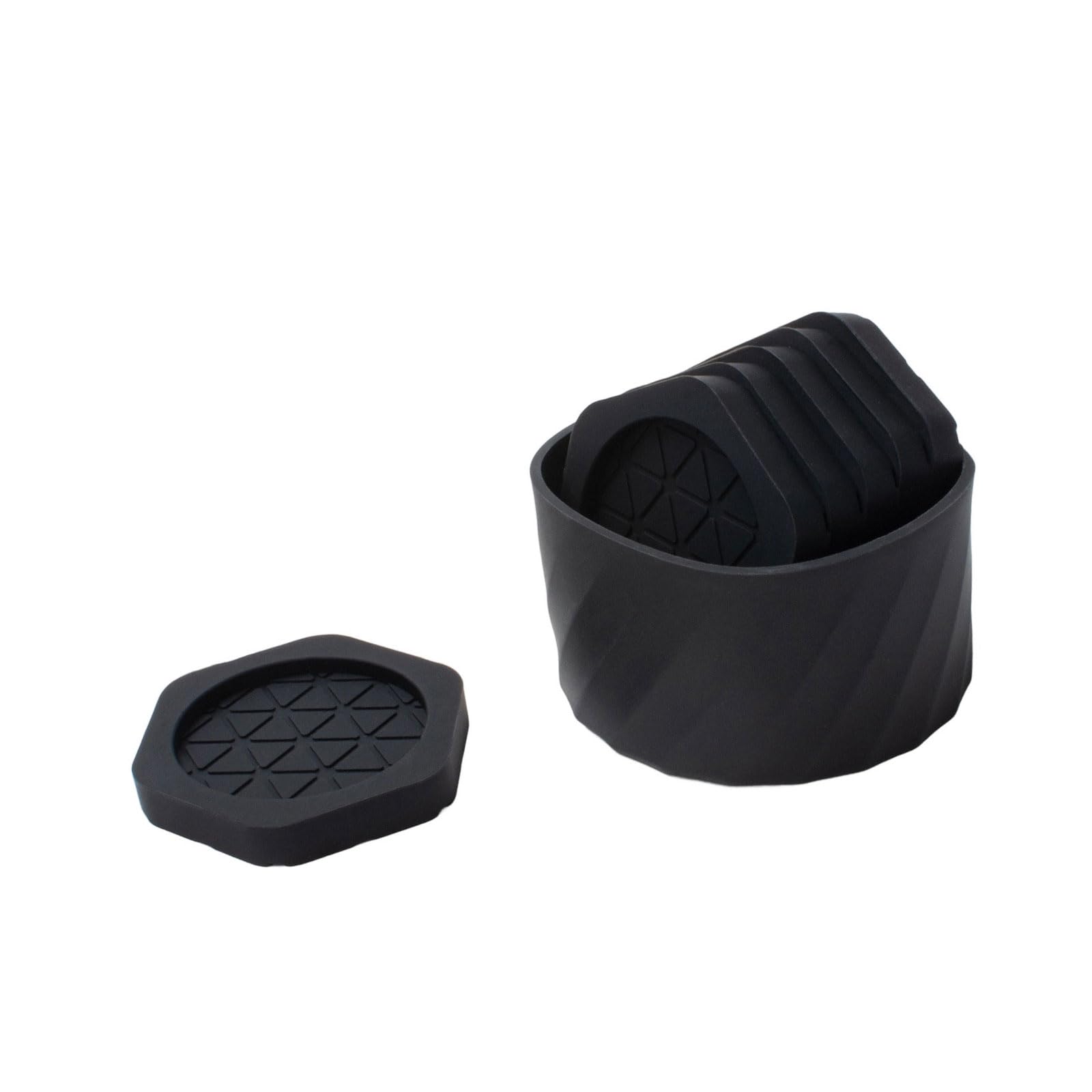 Yhplxyuus 6Pcs Nonslip Hexagonal Drink Coasters Set Comes with Storage Box for Coffee Teas Mugs Heat Protective Essential Hexagonal Drink Coasters with Storage Box