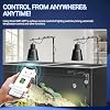 REPTI ZOO Smart WiFi Deep Dome Lamp Fixture & Thermostat Hygrostat Controller with Timing Combo, Reptile Light Fixture Reflector Cap, Day-Night Temperature & Humidity Monitor Control for Reptile Tank