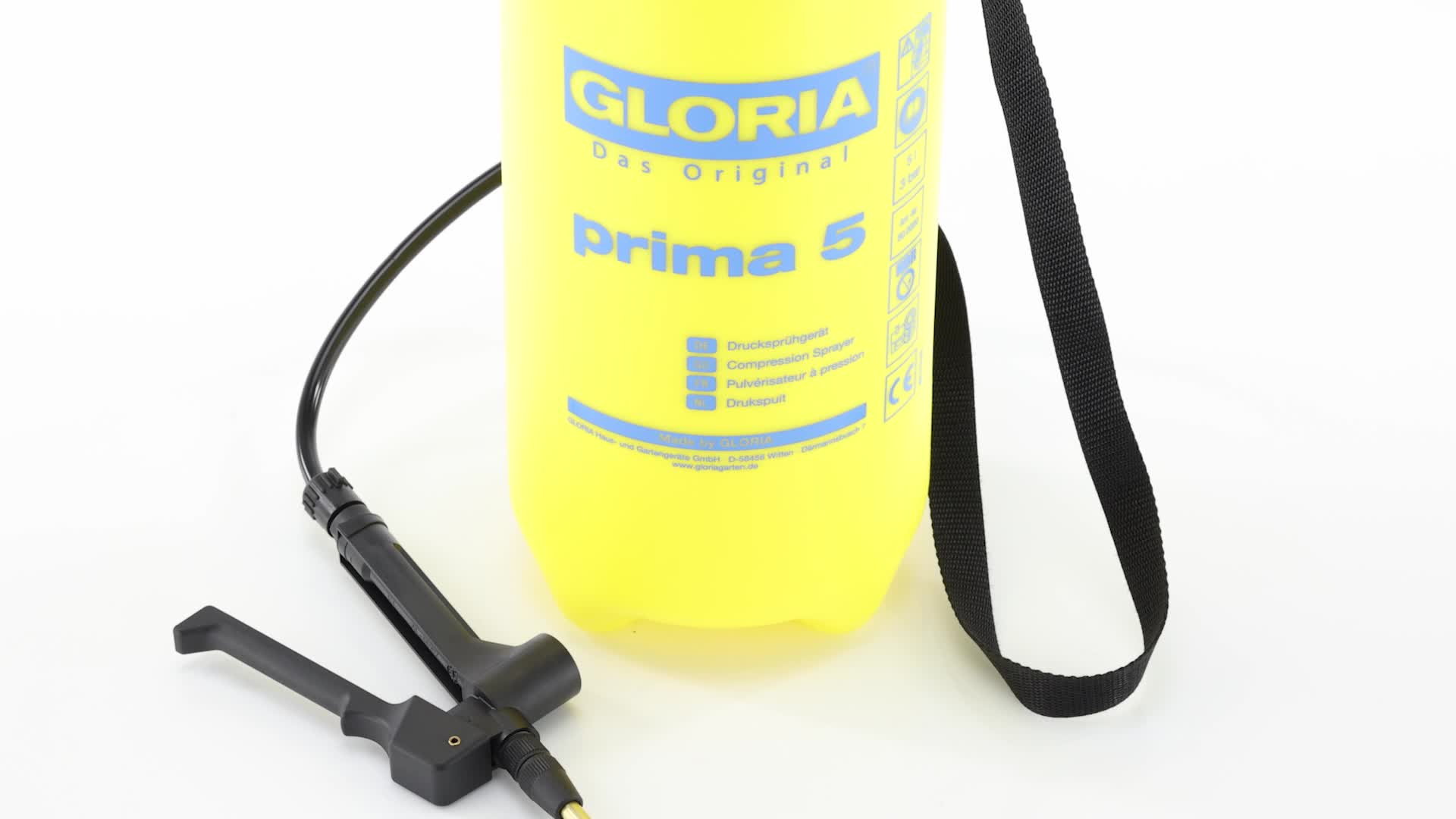 Pulvérisateur à Pression GLORIA TUKAN 1,5L - 3 Bars Max Pour Arrosage, Nettoyage Et Traitement Plantes