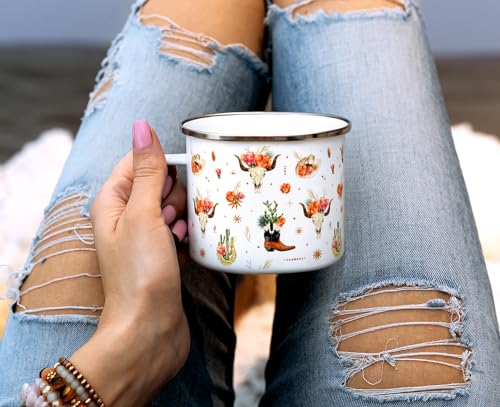 Mug Campfire Boho Floral Western Desert 16oz miniatura 3