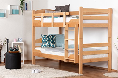 Etagenbett für ErwachseneEasy Premium Line K3/n, Buche Vollholz massiv Natur - 90 x 200 cm (B x L), teilbar