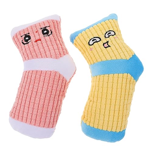 Toyvian 2 Juguetes para Mascotas Calcetines para Perros Juguetes Masticables para Cachorros Juguetes Chirriantes para Perros Pequeños Juguetes Chirriantes para Perros Pequeños