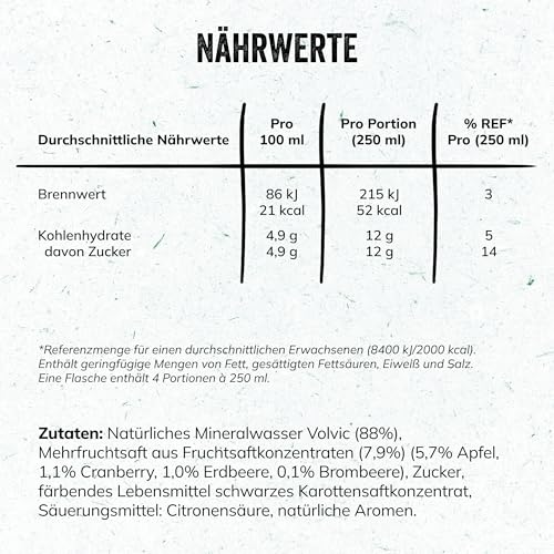 Volvic Juicy Multifrucht – Aus Multifrucht- und Karottensaftkonzentraten – Nur natürliche Aromen – 6 x 1 l