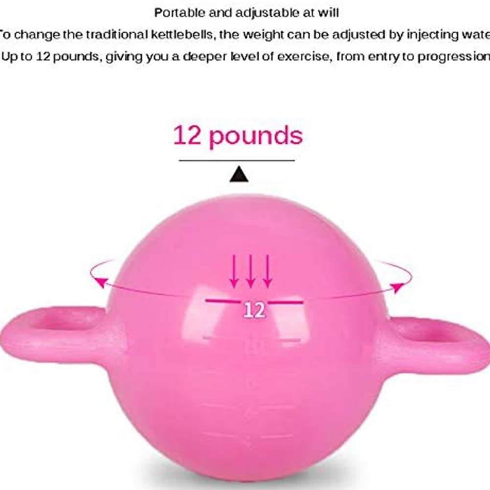 Kettlebells AGYH Tragbare Aufblasbare, Einstellbares Gewicht Für Die Wassereinspritzung 6-12 Pfund, Pilates Mit Zwei Griffen, Yoga-Trainingsgeräte (Color : Purple)