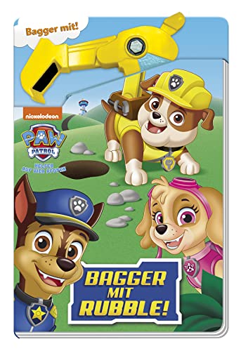 PAW Patrol: Bagger mit Rubble!: Pappbilderbuch mit beweglicher Baggerschaufel aus Kunststoff