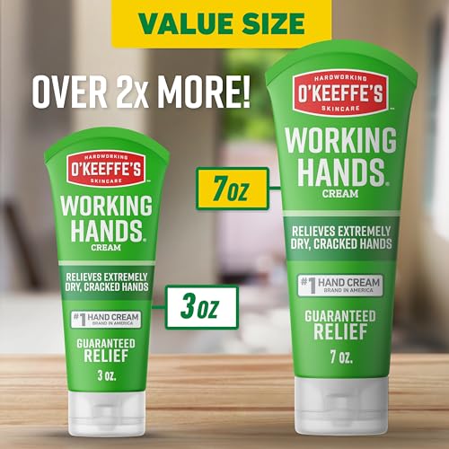 O'Keeffe's Working Hands Hand Cream for Extreme Dryness - 7 oz Tube (1 Pack) - Repairing Skincare for Cracked, Dry Hands by O'Keeffe's - Image 5
