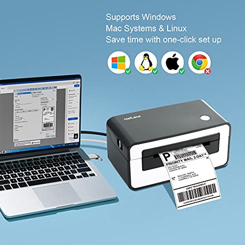 Neflaca Thermal Label Printer,4X6 High Speed Usb Shipping Label Printer Commercial Direct Thermal Label Maker One Click Setup Compatible With Amazon, Ebay, Etsy, Shopify And Fedex (Black) #TOP2