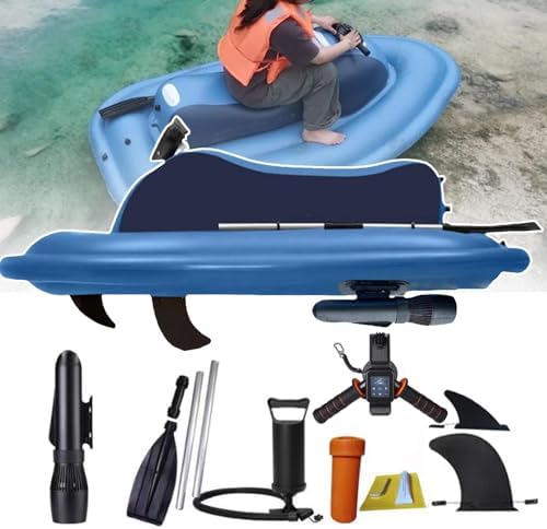 Foldable 2-in-1 Electric Inflatable Jet Ski & Diving Scooter, 500W Motor, 10000mAh Battery, 9km/h - Ultimate Sea Diving & Swimming Equipment for Adults & Kids, White