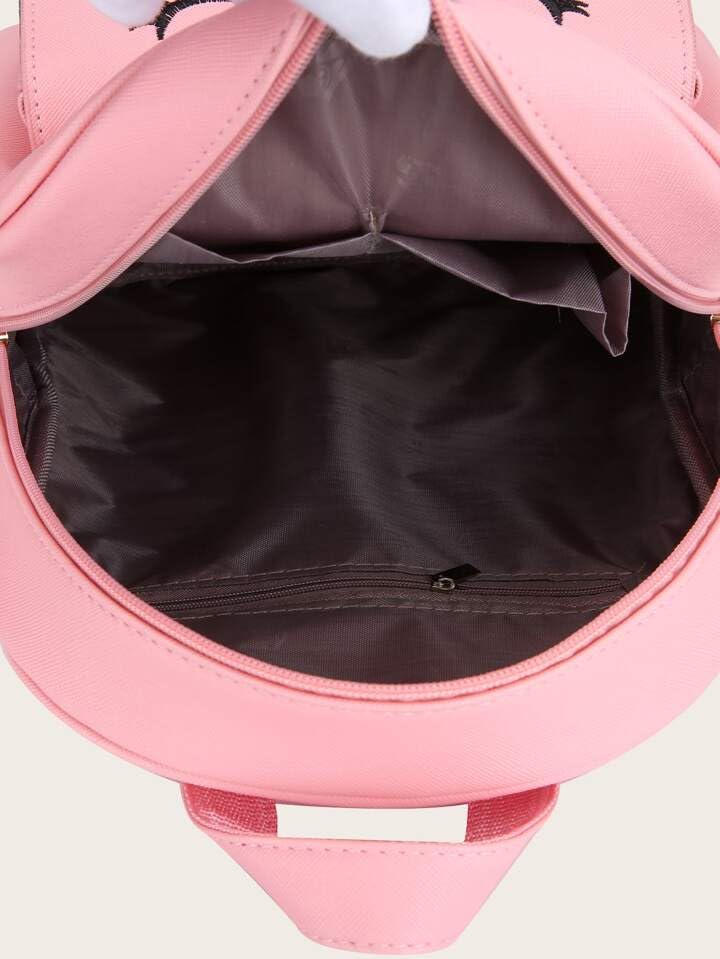 Image of Bizanne Fashion Stylish Front Embroidery Backpack for Women | Backpack For Girls | Gift For Girls | Rakhi Gift For Sister