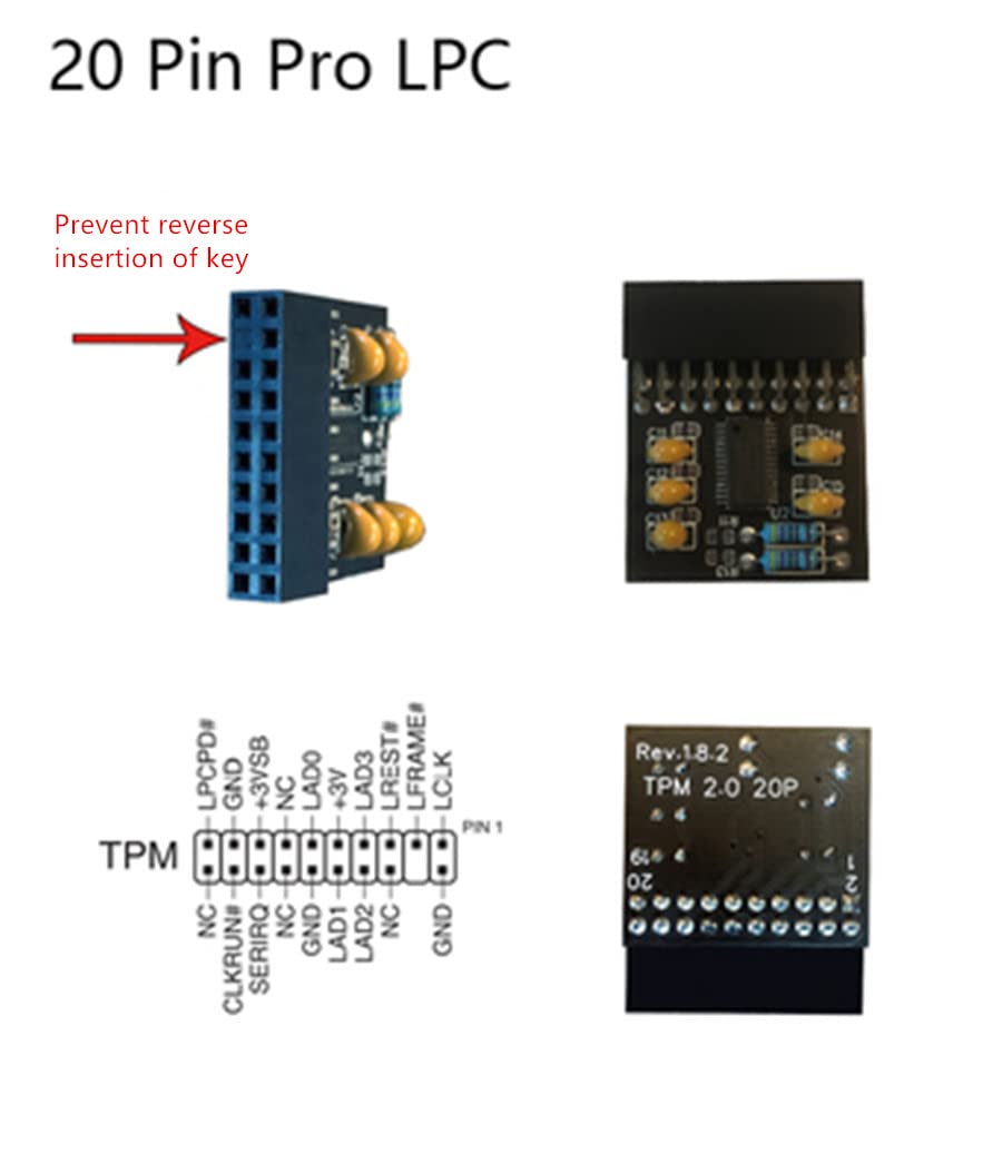TPM2.0 モジュール LPC 14ピンSLB9665 ASUSマザーボード用 並行輸入品】 NewHail TPM2.0 モジュール LPC 14ピン Infineon