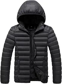 Jaqueta Puffer Bobojaco Feminina Casaco Corta Vento Acolchoada Impermeável Bolsos Capuz Removível