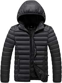 Jaqueta Puffer Bobojaco Feminina Casaco Corta Vento Acolchoada Impermeável Bolsos Capuz Removível