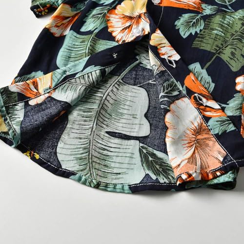 Boys' Sunflower Print Hawaiian Shirt | Boys' Beach Vacation Shirts, Ages 3T-13 | Quick Dry Play Shirts & Photo Sets4