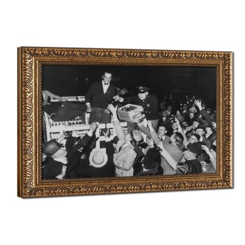 Impression sur toile cop fin de la prohibition pour déco de bar vintage 30x45 cm