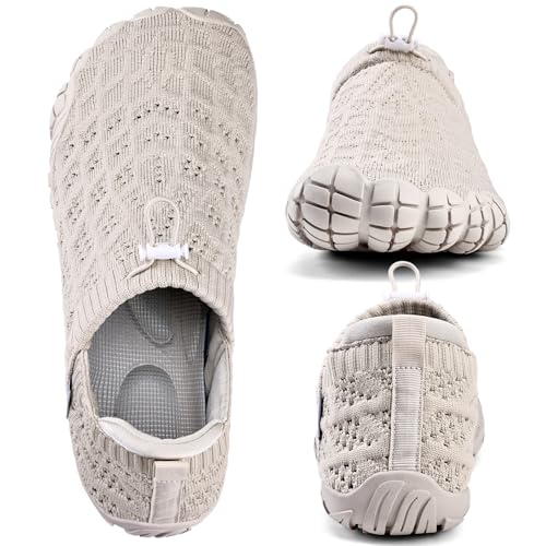 Image of WateLves Barefoot Water Shoes Women Men Beach Breathable Walking Shoes Anti Slip Wide Toe Minimalist Zero Drop Sneakers for Travel Hiking Yoga