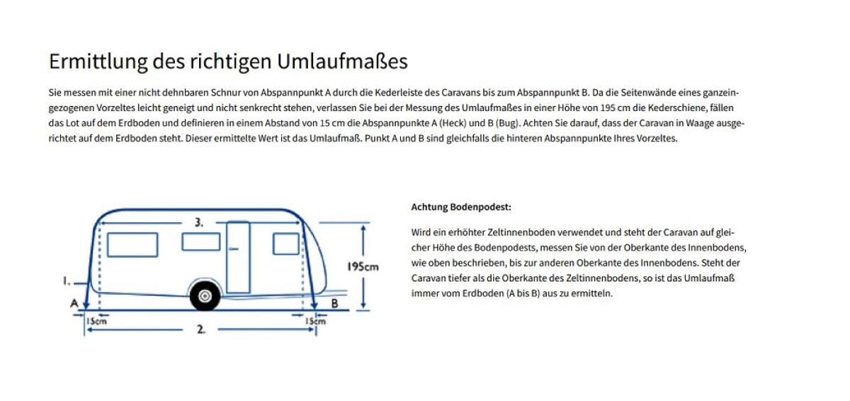 DWT Wohnwagen Vorzelt Domino 250 cm tief, Saisonzelt für Wohnwagen-Camping, Ganzzelt mit attraktiver Optik und Farbgestaltung