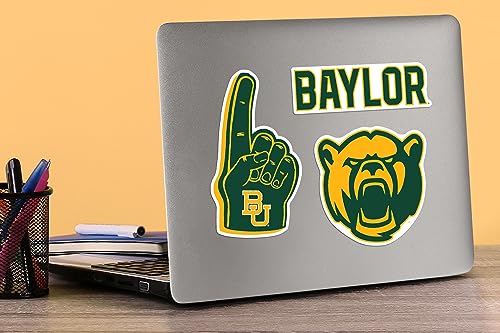Image of Baylor University Premium Vinyl Sticker Pack - 9 Waterproof Bears Decals for Laptop, Water Bottle, Tablet, Car, Skateboard & More - Officially Licensed Variety Set