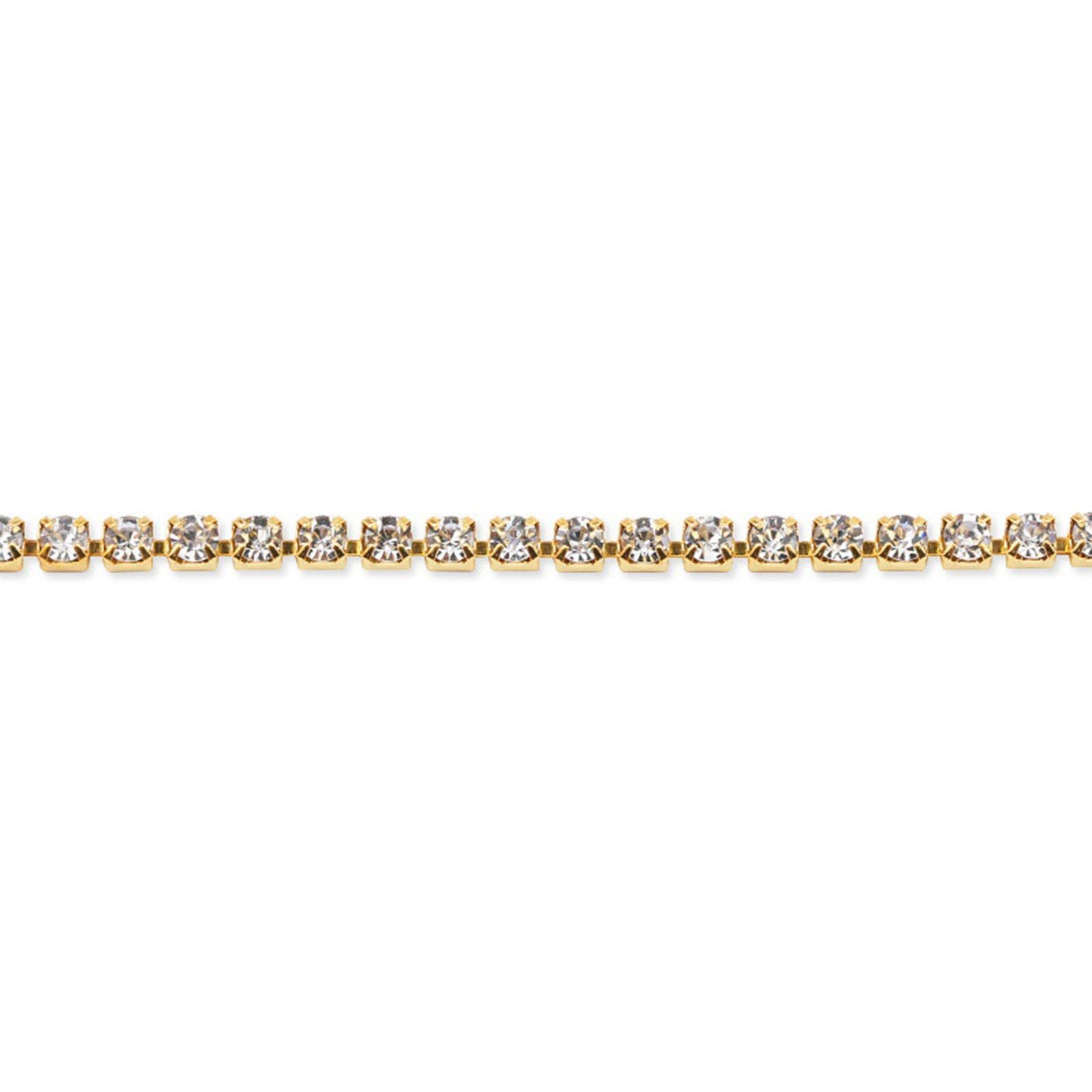 Set di 5 catene con strass per fai da te, 9,1 m, colore: oro, 10 m
