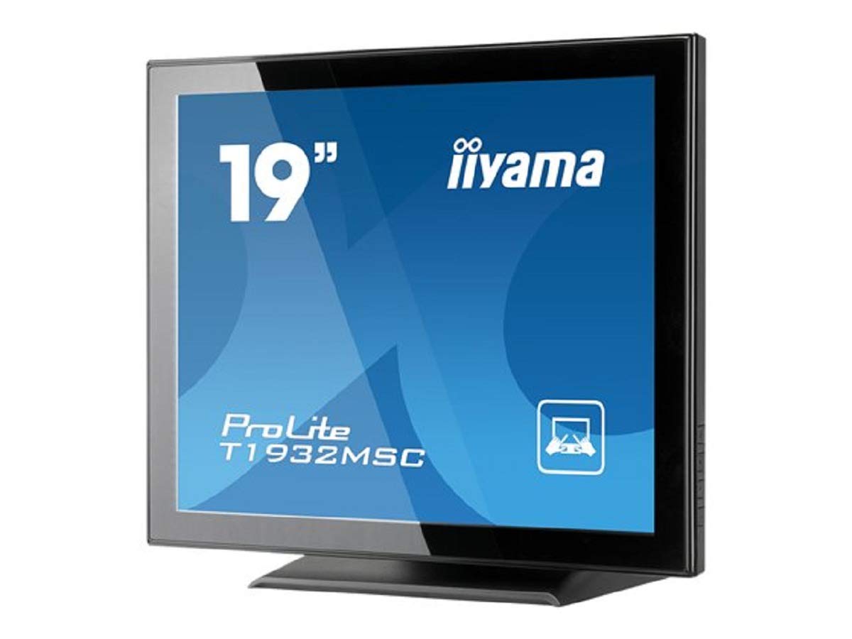 iiyama ProLite T1932MSC-B2X 48 cm (19 cali) IPS monitor LED SXGA 10 punktowy Multitouch pojemnościowy (VGA, DVI, USB do Touch, IP54) czarny