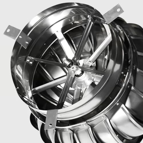 Ventilación de turbinas para tejados y desvanes con diseño giratorio y 200 mm 5