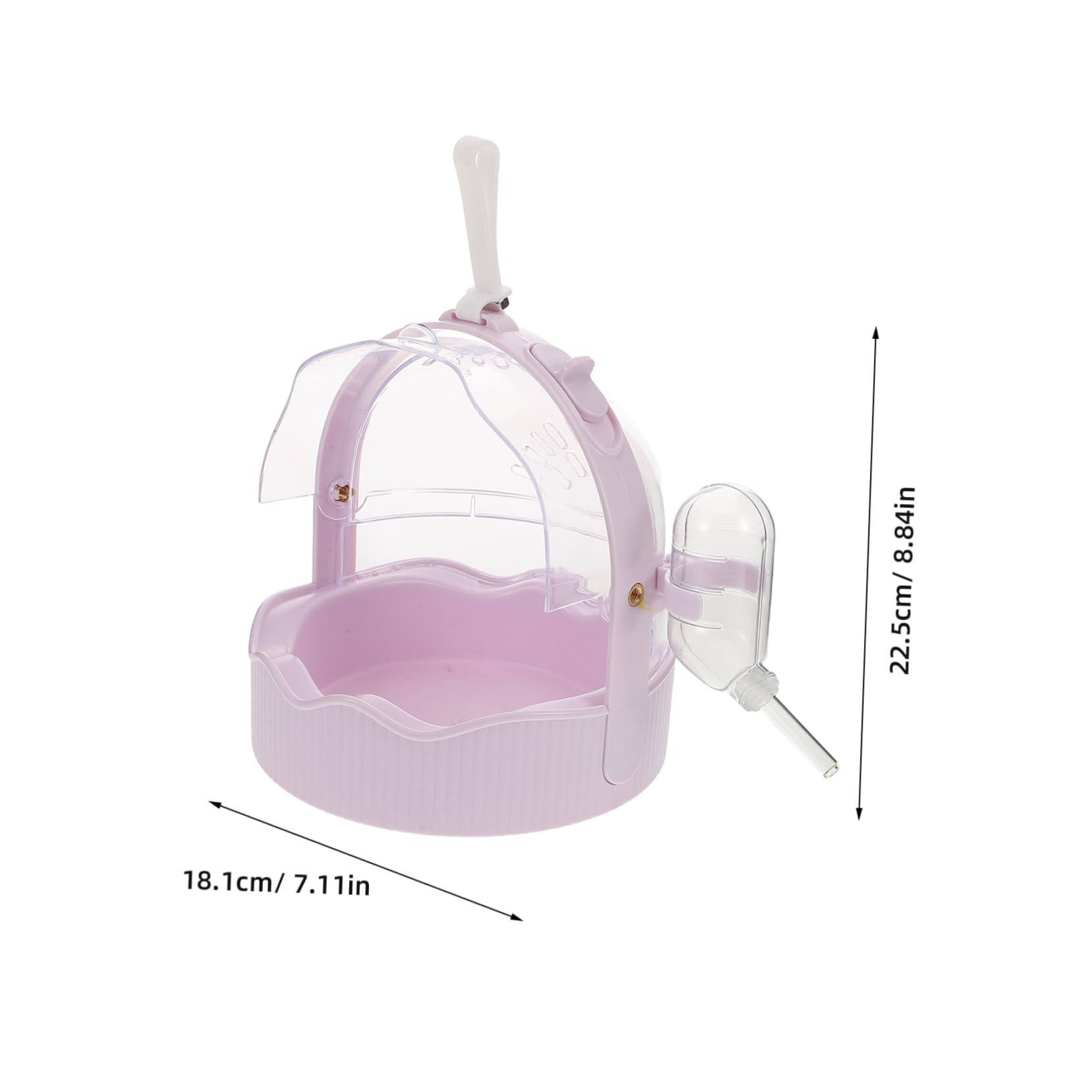 VANZACK Secure Small Animal Carrier with Water Bottle for Hamsters Sugar Gliders and Guinea Pigs for and Trips