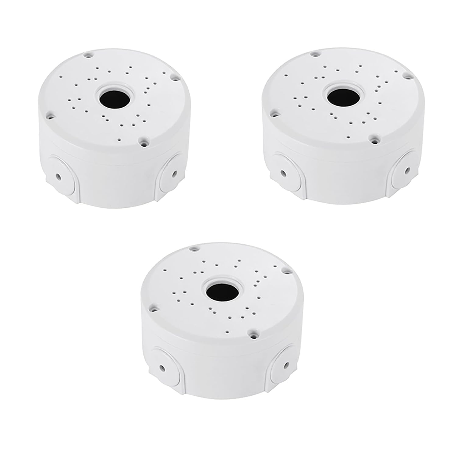 Universal Bullet Security Camera Junction Box Mount Bracket Plastic Rainproof Junction Box Mount Bracket for IP Camera Electric Enclosure, Indoor/Outdoor Wall Cable Junction Base Boxes (3 Pack)