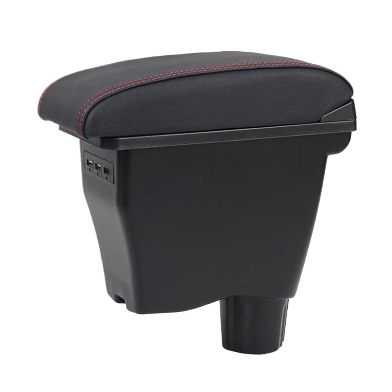 Hguvsjd Armrest Box For Benz For Smart 453 For Fortwo For Forfour 2015-2018 Armrest Retrofit Parts Interior Storage Box Car Armrests(B Black red)