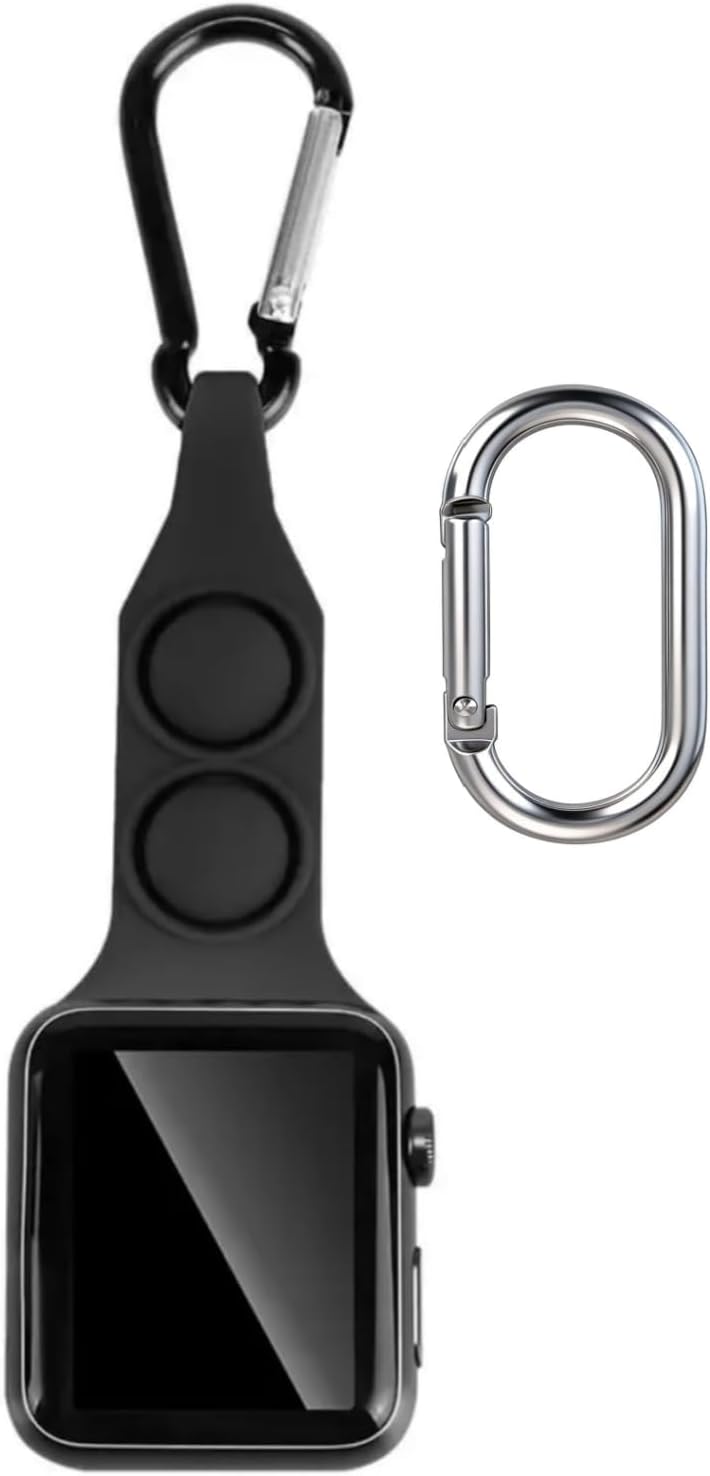 Outdoor Band Compatible with Apple Watch Necklace Fob Clip on Keychain Pendant Lanyard Carabiner Pocket Watch Case Adapter Holder Chain Badge Belt clip Arm Ankle Nurse Strap Iwatch Necklace Women Men