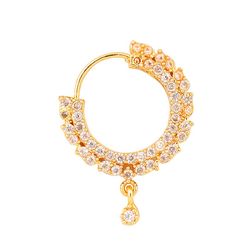 OPAL TOUCH Women Nose pin/Nath Nose Ring Traditional Jewellery-White CZ Nose Pin (B0CC655L73) Amazon Price History, Amazon Price Tracker