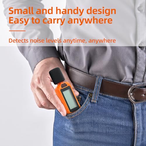decibel meterportable db meter noise decibel reader sound level meter for monitor noise range 30-130db maxmin data hold with backlight screen use for home courtyard public place