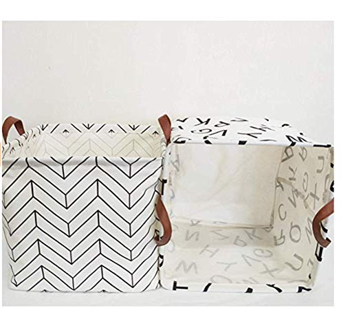 Image of Square canvas toy storage box storage basket, foldable storage basket storage box for organizing children's toys and clothing, books, gift baskets