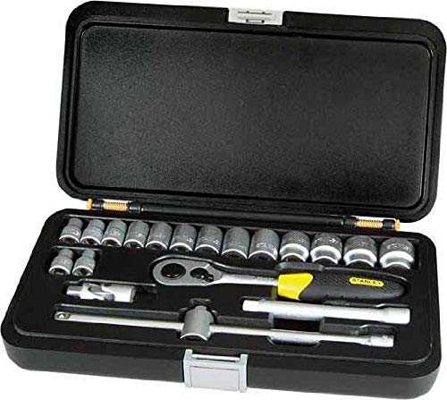 Finitura cromata e satinata Stanley 1-94-673 Set 20 Pezzi Chiavi a Bussola, Attacco 3/8\