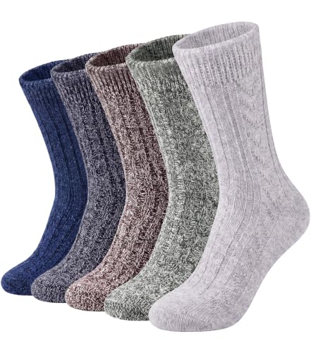 Image of Loritta Wool Socks for Women, Winter Warm Hiking Boot Socks Gifts