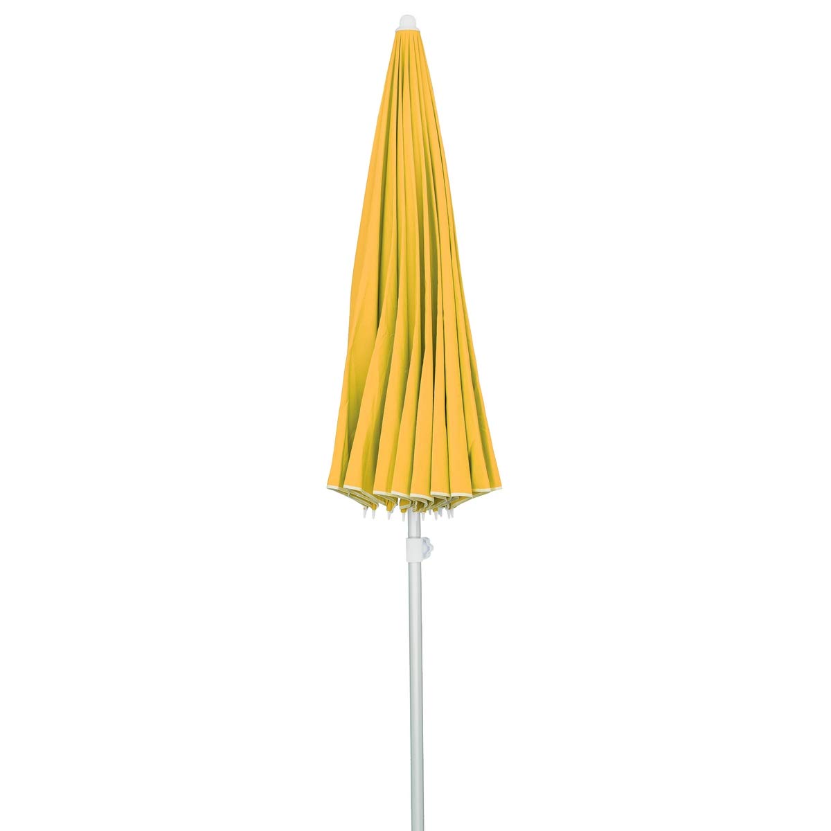 LOLAhome Parasol sombrilla Mostaza de Ø 250 cm, Aluminio | con Varillas Flexibles de Fibra de Carbono y mástil de Aluminio