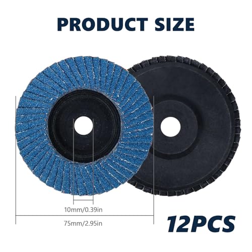 12 Stück 75mm Trennscheiben, Winkelschleifer Scheibe Trennscheibe Mini-Winkelschleifer, Scheibens, Schleifscheiben für Metall Stahl Eisen Edelstahl Holz Keramik Fliese