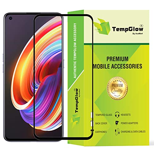 Image of Screen Protector for RealMe X7 Pro (Black) Tempered Glass Edge-to-Edge 6D Screen Guard With Installation Kit