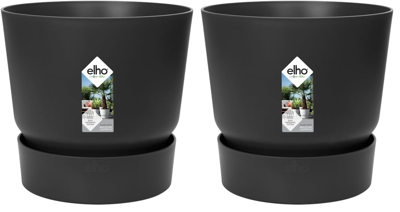 Pot de fleurs en plastique recyclé Elho Greenville Rond 18 cm