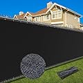 Patiobay 4X25FT Privacy Screen Fence, Heavy Duty Fencing Shade Cover, 170GSM 90% Blockage Mesh Shade Net for Wall Garden Yard Backyard (4 ft X 25 ft, Black)