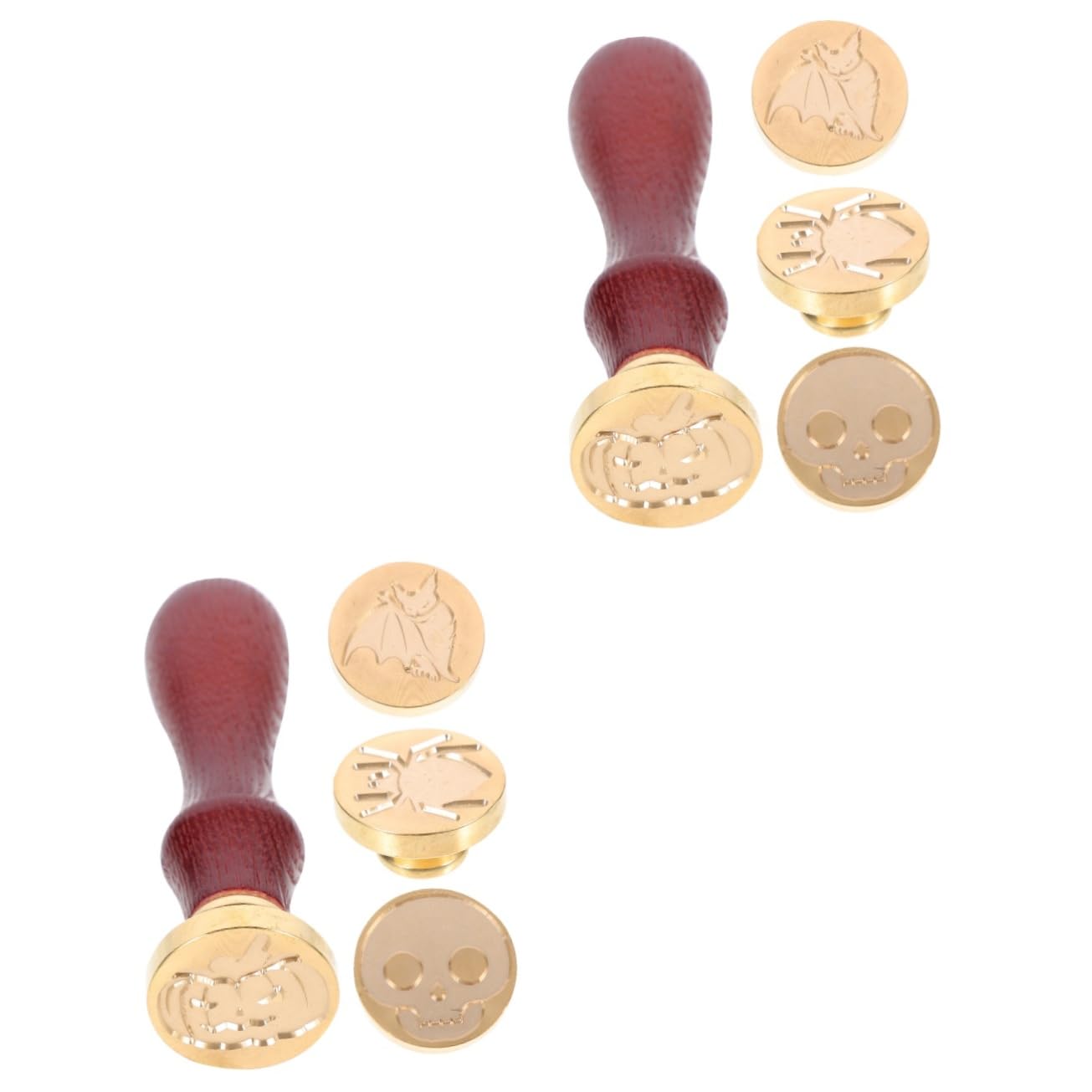 SHINEOFI 2sets Stampi Per Ceralacca Halloween Con Manico Strumenti Diy Per Decorazioni Festive e Sicurezza Documenti Retro e Delicati Per Appassionati Di Fai Da Te