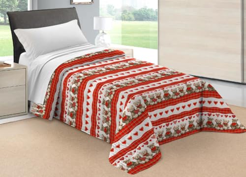 BIANCHERIAWEB Trapunta Piumone Letto Invernale Imbottita 300gr Scaldanotti Teddy 1 Piazza Teddy