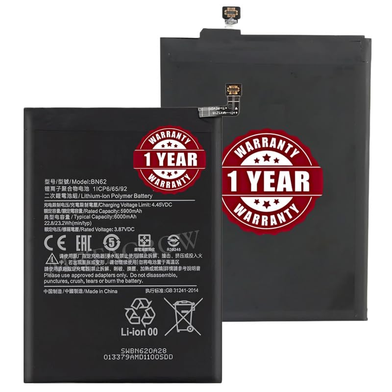 Image of Original BN62 Battery Compatible for Xiaomi Redmi 9 Power - (6000mAh) - 1 Year Warranty BC45