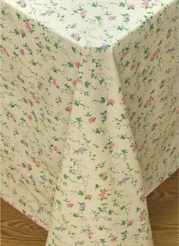 Broder Manufacturing Inc Vine Time Flannel Backed Vinyl Tablecloth, 52x52 Square