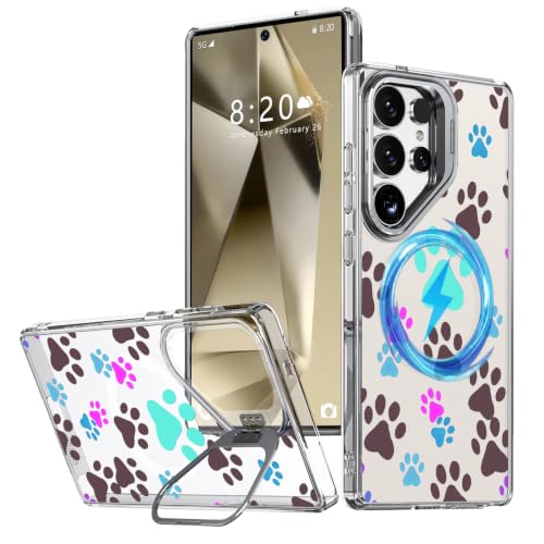 Coque Samsung S24 Ultra antichoc à motif patte colorée pour le bureau et les sorties