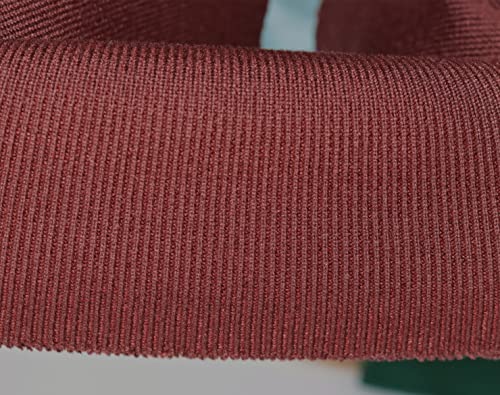 Image of TinaKim Ribbing Knit Fabric, for Waistbands Collar Cuffs Material Polyestery (Strip of Dark red, 40x8in)