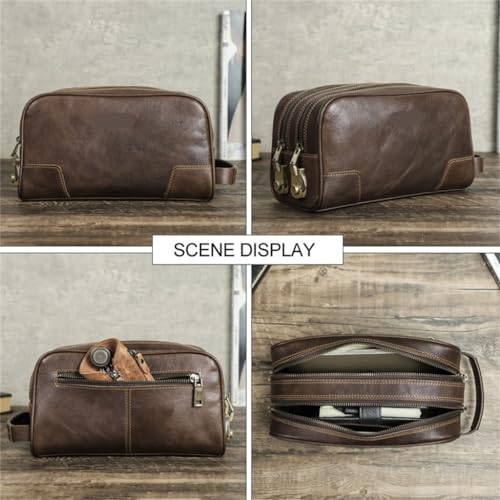 Leather Password Lock Men's Handbag Multifunctional Men's Portable Storage Bag3