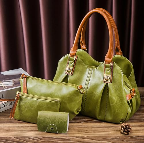 Tote Handbag Fashion Purse for Women PU Leather Shoulder Bags 4pcs Handbags with Adjustable Strap 20252