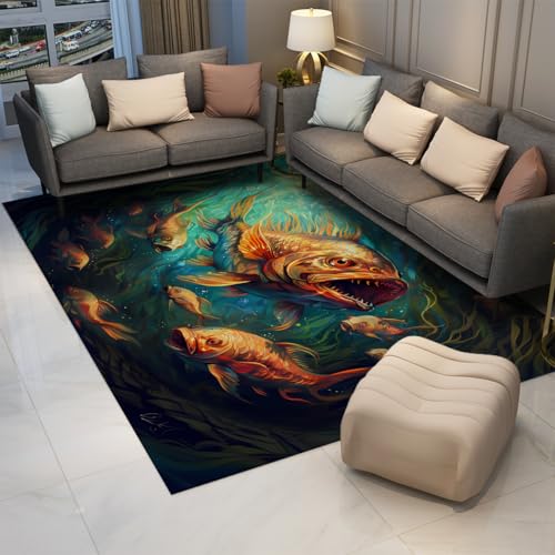 Tapis ocean 180x240cm lavable et pliable decor de mer